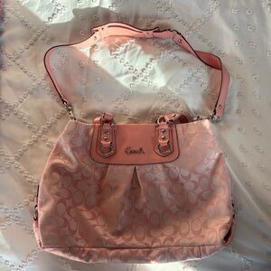 Coach Blush Pink Signature Shoulder Bag